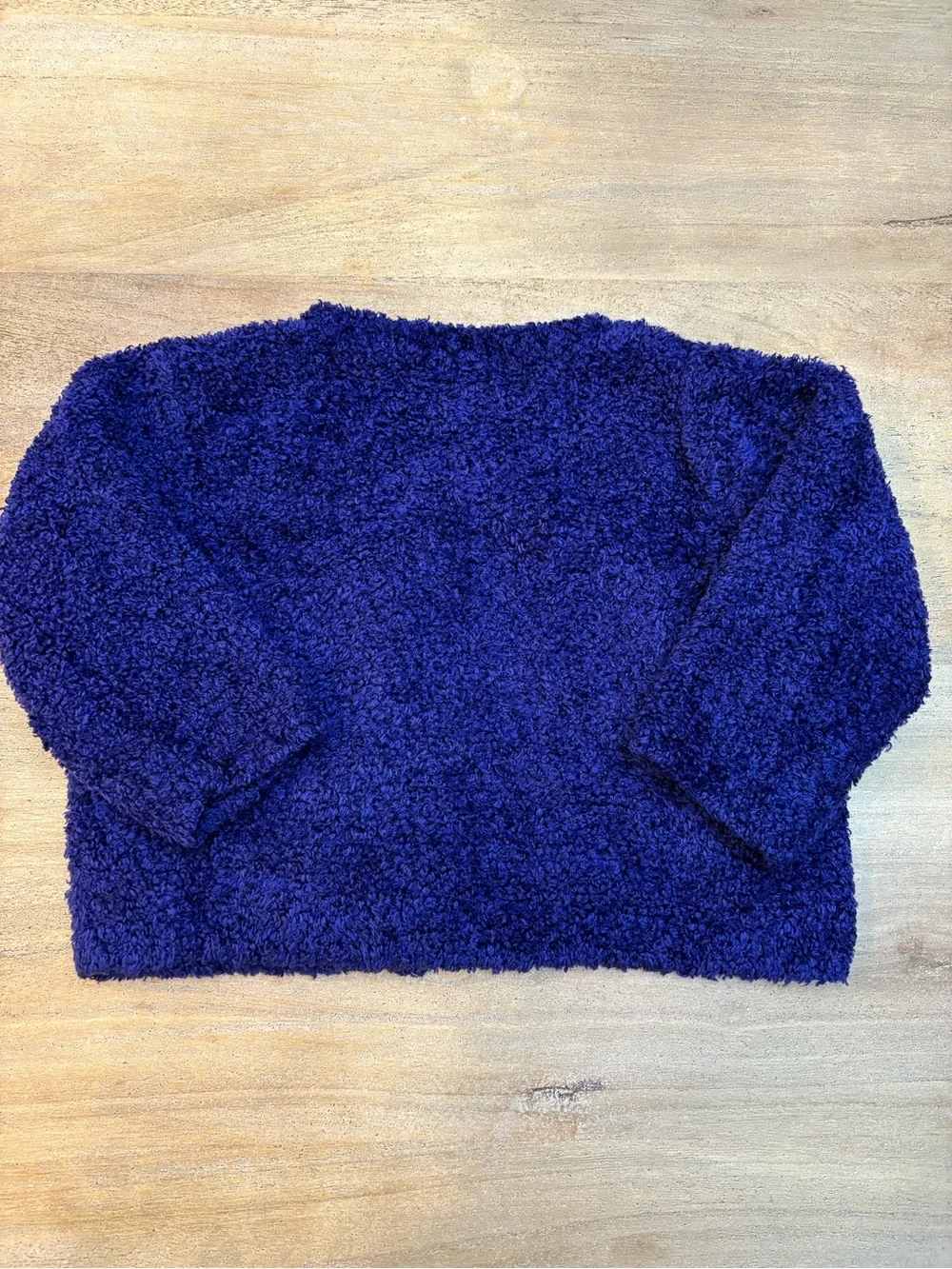 Vintage 90s The Childrens Place Chenille Cardigan Sweater Purple Rosette 3T⁠